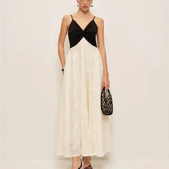 commense formal dresses Mock Neck Cut Out Long Dress main image 0